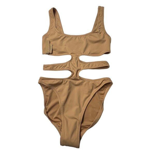 SKIMS Swim Tank Monokini Ochre Womens Small - Picture 14 of 14